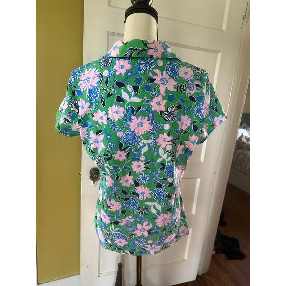 Lilly Pulitzer Luxletic Frida Scallop Top - Spearmint - Golf Till You Drop sz XL - Picture 5 of 16